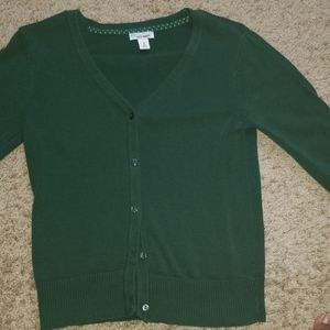 Green Buttoned Down Sweater